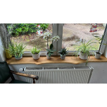 Fensterbank, Eiche, Baumscheibe, Tischplatte, Bar, Bohle, rustikal, geölt, Massivholz, 25x3cm, Länge wählbar